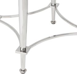 Jak Glass Side Table - Nickel