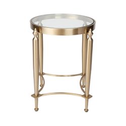 Jak Glass Side Table - Gold