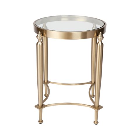 Jak Glass Side Table - Gold