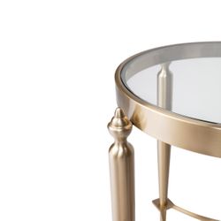 Jak Glass Side Table - Gold