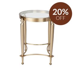 Jak Glass Side Table - Gold