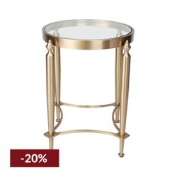 Jak Glass Side Table - Gold