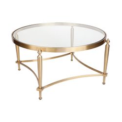 Jak Glass Coffee Table - Gold