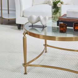 Jak Glass Coffee Table - Gold