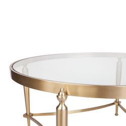 Jak Glass Coffee Table - Gold