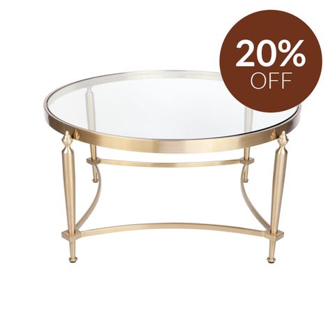 Jak Glass Coffee Table - Gold