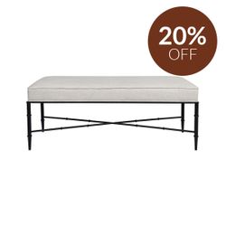 Hacienda Bench Ottoman - Natural Linen