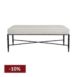 Hacienda Bench Ottoman - Natural Linen