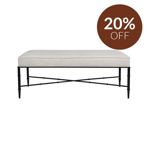 Hacienda Bench Ottoman - Natural Linen