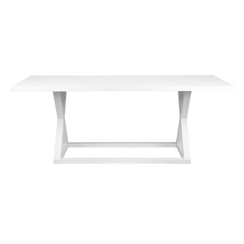 Deccan Rectangle Dining Table - 1.6m White