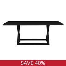 Deccan Rectangle Dining Table - 2m Black