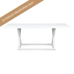 Deccan Rectangle Dining Table - 2m White