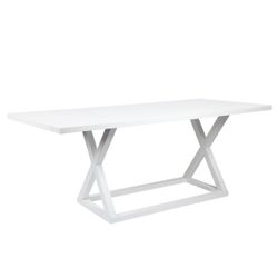 Deccan Rectangle Dining Table - 2m White