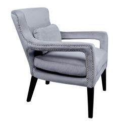 Blake Arm Chair - Dove Grey Velvet