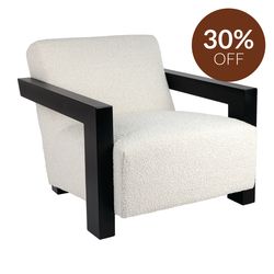 Lennon Arm Chair - Ivory Boucle