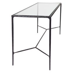 Heston Glass Desk - Black