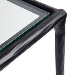 Heston Glass Desk - Black