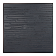 Clean Lines Oil On Canvas Painting - Black