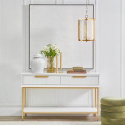 Clean Lines Oil On Canvas Painting - White - OUTLET NSW