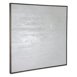 Clean Lines Oil On Canvas Painting - White - OUTLET NSW