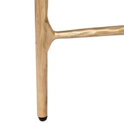 Heston Square Marble Side Table - Brass