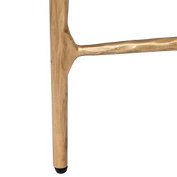 Heston Marble Square Side Table - Brass
