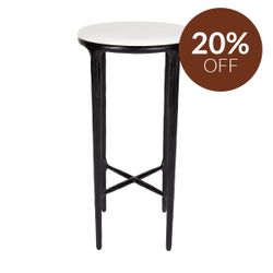 Heston Marble Petite Side Table - Black