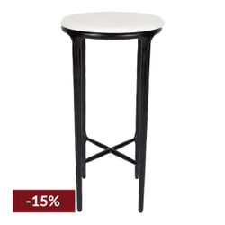 Heston Marble Petite Side Table - Black