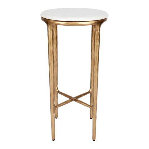 Heston Marble Petite Side Table - Brass