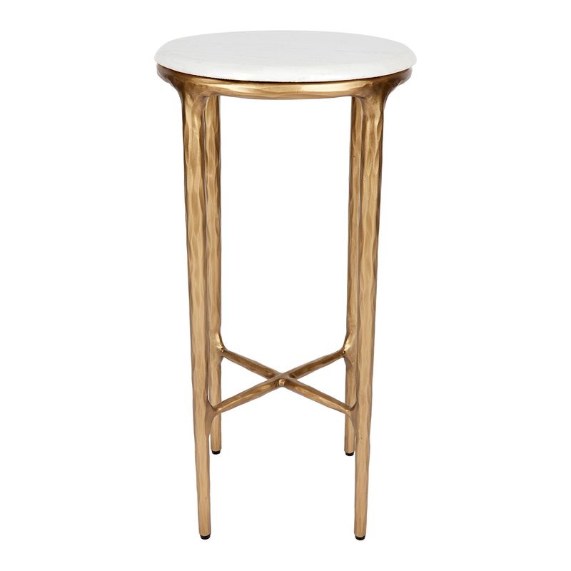 Heston Marble Petite Side Table - Brass