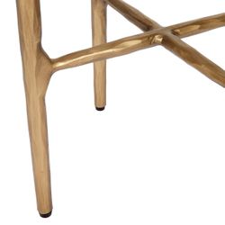 Heston Petite Marble Side Table - Brass