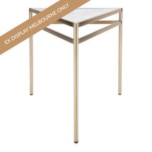 Hugo White Marble Side Table - Gold