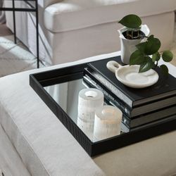 Miles Mirrored Tray Black Range