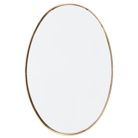 Lucille Oval Wall Mirror - Gold Leaf