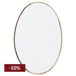 Lucille Oval Wall Mirror - Gold Leaf