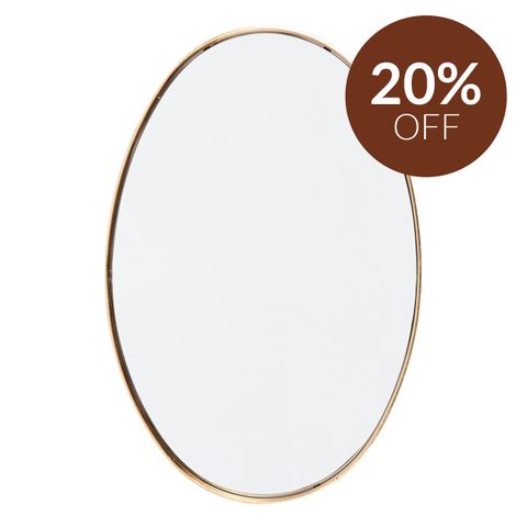 Lucille Oval Wall Mirror - Gold Leaf