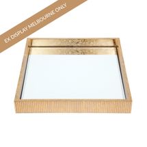 Miles Mirrored Tray - Small Gold