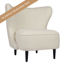 Abigail Occasional Chair - White Boucle - OUTLET VIC