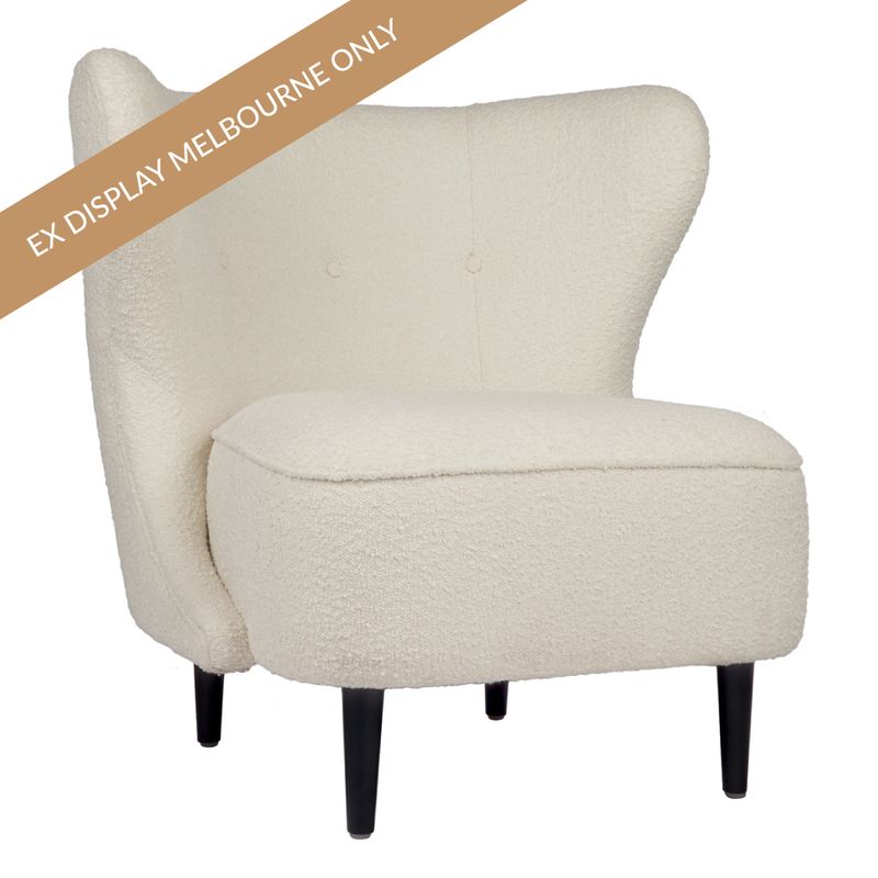 Abigail Occasional Chair - White Boucle