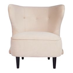Abigail Occasional Chair - Nude Velvet