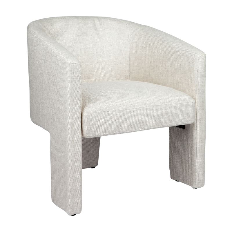 Natural linen store dining chairs