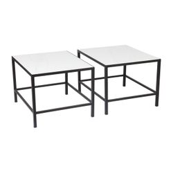 Cocktail Stone Nesting Coffee Tables - Black