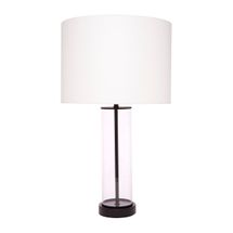 East Side Table Lamp - Black w White Shade