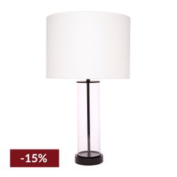 East Side Table Lamp - Black w White Shade