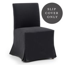 Brighton Dining Chair SLIP COVER ONLY - Black Linen