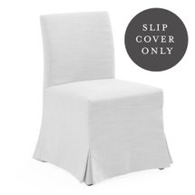 Brighton Dining Chair SLIP COVER ONLY - White Linen