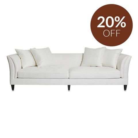 Tailor 3 Seater Sofa - Ivory Linen