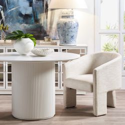 Arlo Round Dining Table - 1.2m White