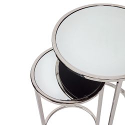 Serene Nesting Side Tables - Nickel