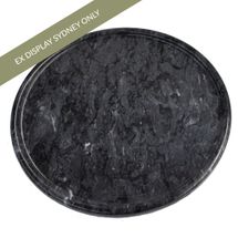 Everly Marble Tray - Large Black